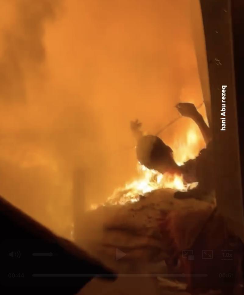 الاحتلال الاسرائيلي يحرق النازحين أحياء